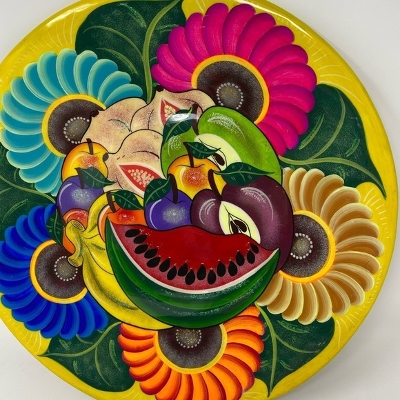 Hand-painted Clay Decorative Plate - Picture 2 of 7